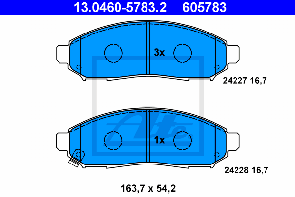 Set placute frana,frana disc 13.0460-5783.2 ATE