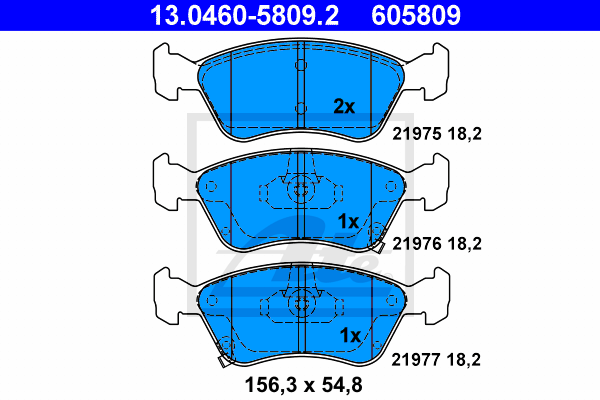 Set placute frana,frana disc 13.0460-5809.2 ATE