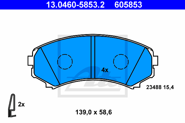 Set placute frana,frana disc 13.0460-5853.2 ATE