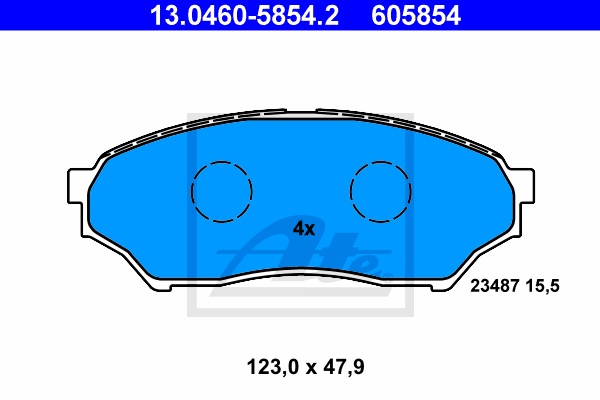 Set placute frana,frana disc 13.0460-5854.2 ATE