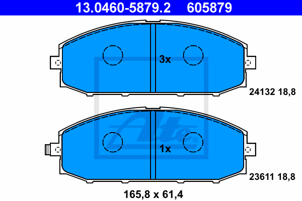 Set placute frana,frana disc 13.0460-5879.2 ATE