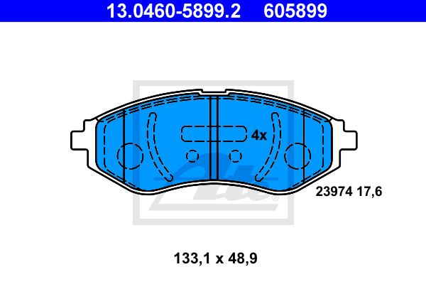 Set placute frana,frana disc 13.0460-5899.2 ATE