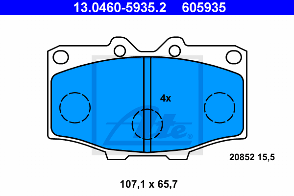 Set placute frana,frana disc 13.0460-5935.2 ATE