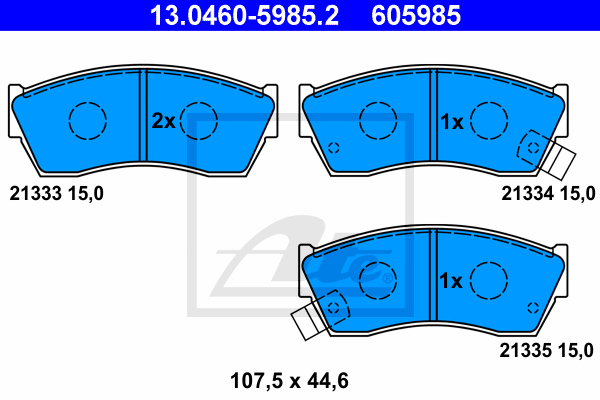 Set placute frana,frana disc 13.0460-5985.2 ATE