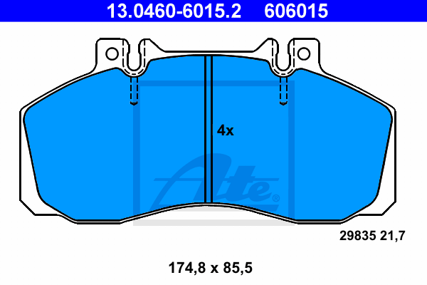 Set placute frana,frana disc 13.0460-6015.2 ATE