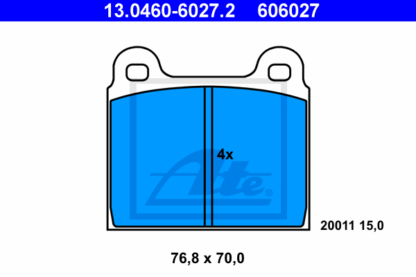 Set placute frana,frana disc 13.0460-6027.2 ATE