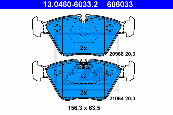 Set placute frana,frana disc 13.0460-6033.2 ATE