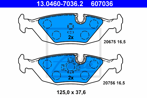 Set placute frana,frana disc 13.0460-7036.2 ATE