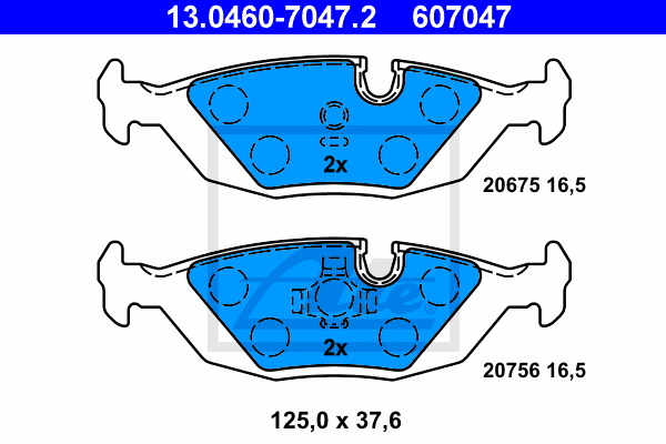 Set placute frana,frana disc 13.0460-7047.2 ATE