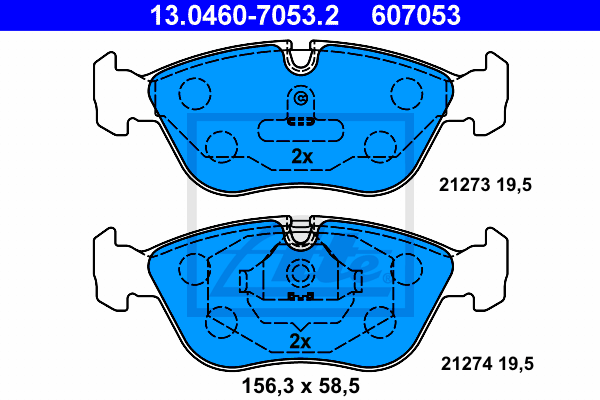 Set placute frana,frana disc 13.0460-7053.2 ATE