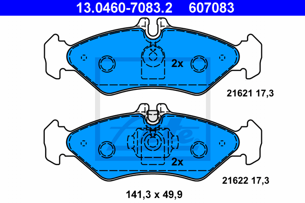 Set placute frana,frana disc 13.0460-7083.2 ATE