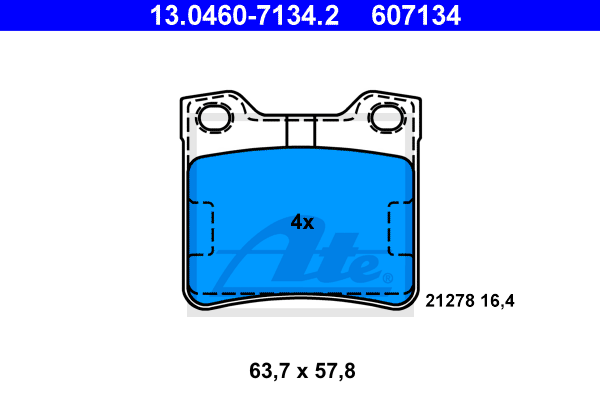 Set placute frana,frana disc 13.0460-7134.2 ATE