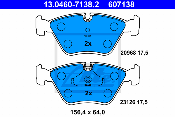 Set placute frana,frana disc 13.0460-7138.2 ATE