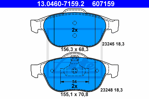 Set placute frana,frana disc 13.0460-7159.2 ATE