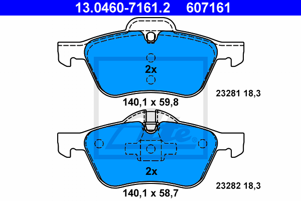 Set placute frana,frana disc 13.0460-7161.2 ATE