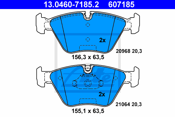 Set placute frana,frana disc 13.0460-7185.2 ATE