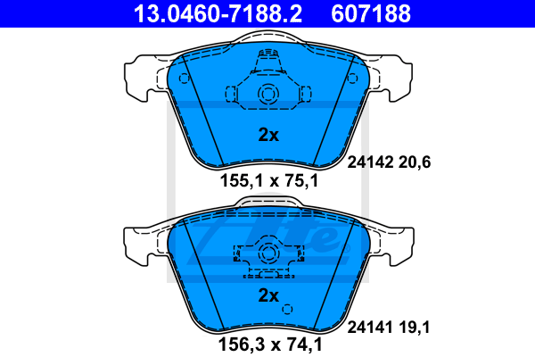 Set placute frana,frana disc 13.0460-7188.2 ATE