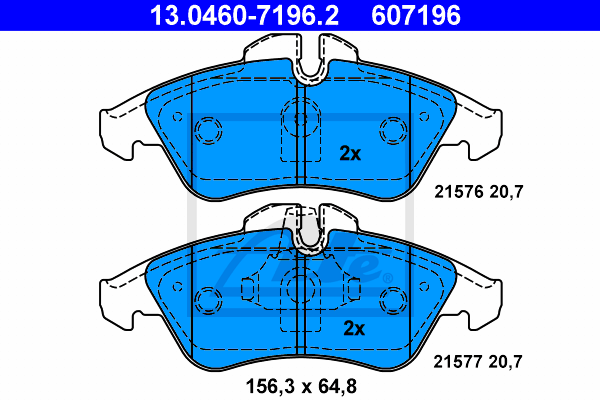 Set placute frana,frana disc 13.0460-7196.2 ATE