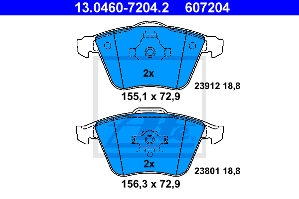 Set placute frana,frana disc 13.0460-7204.2 ATE