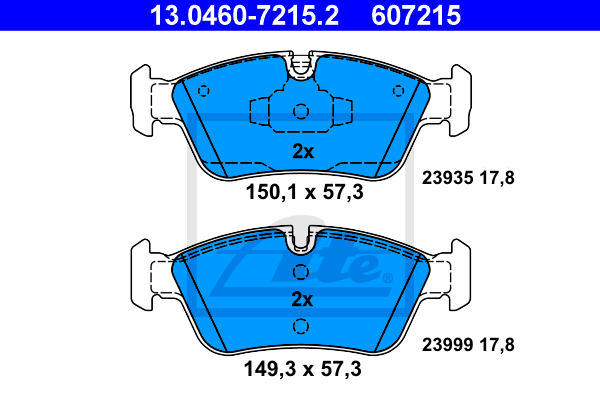 Set placute frana,frana disc 13.0460-7215.2 ATE