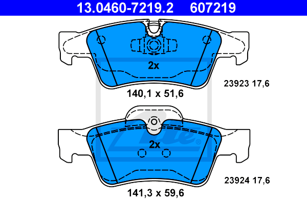 Set placute frana,frana disc 13.0460-7219.2 ATE