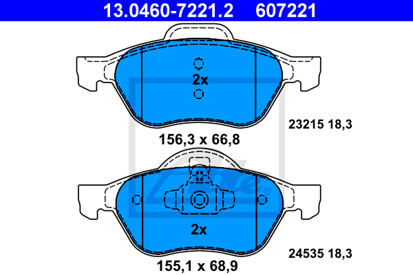 Set placute frana,frana disc 13.0460-7221.2 ATE