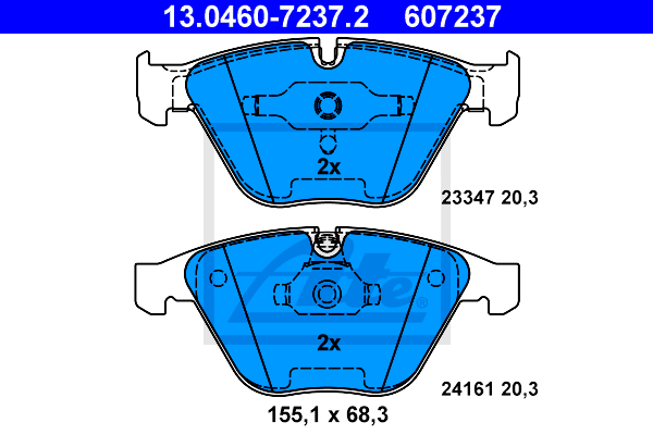 Set placute frana,frana disc 13.0460-7237.2 ATE