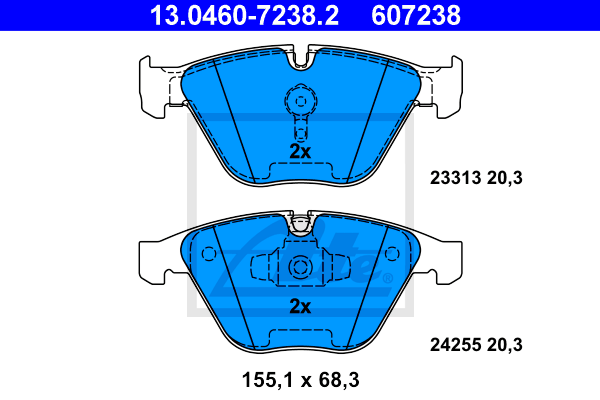 Set placute frana,frana disc 13.0460-7238.2 ATE