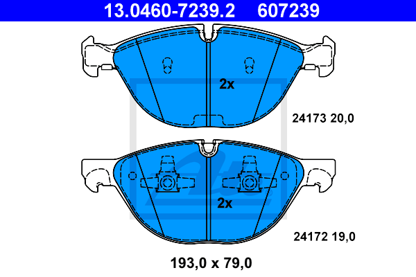 Set placute frana,frana disc 13.0460-7239.2 ATE