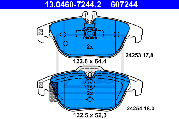 Set placute frana,frana disc 13.0460-7244.2 ATE