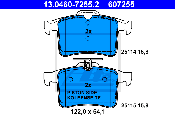 Set placute frana,frana disc 13.0460-7255.2 ATE