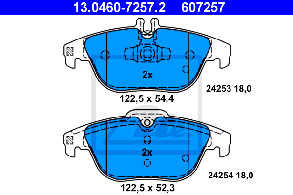 Set placute frana,frana disc 13.0460-7257.2 ATE