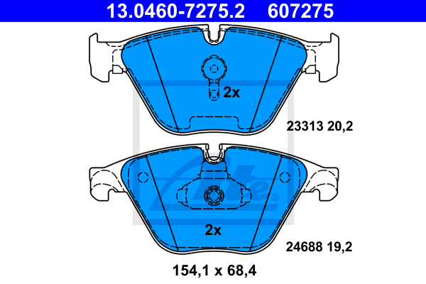 Set placute frana,frana disc 13.0460-7275.2 ATE