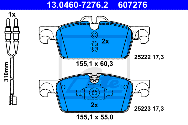 Set placute frana,frana disc 13.0460-7276.2 ATE