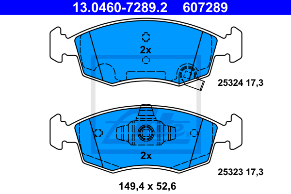 Set placute frana,frana disc 13.0460-7289.2 ATE