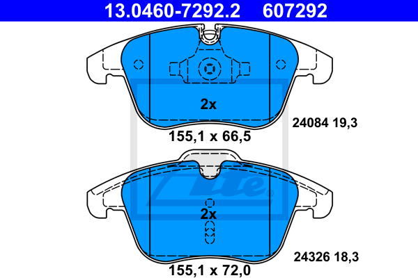 Set placute frana,frana disc 13.0460-7292.2 ATE