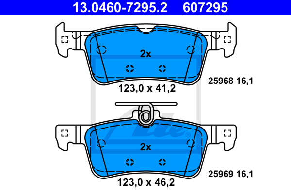 Set placute frana,frana disc 13.0460-7295.2 ATE