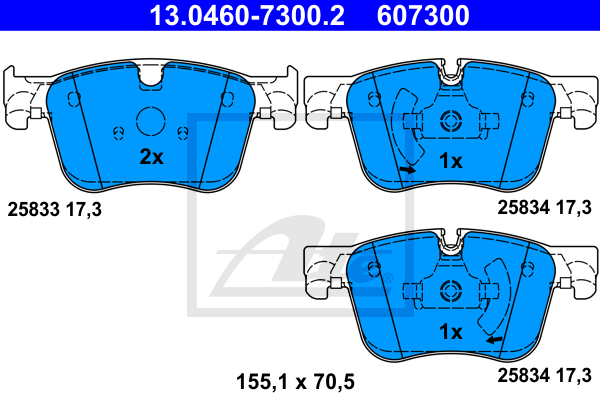 Set placute frana,frana disc 13.0460-7300.2 ATE