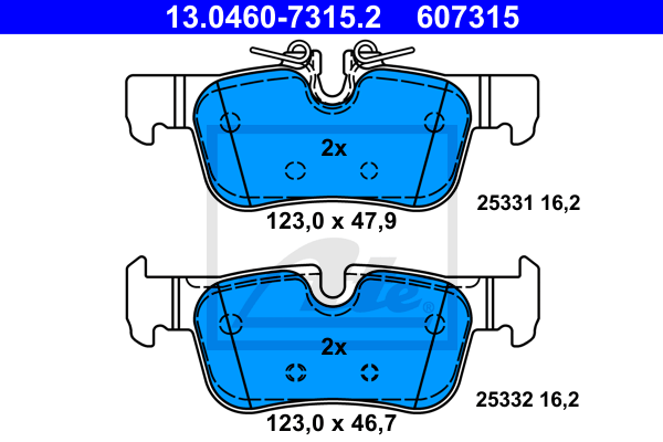 Set placute frana,frana disc 13.0460-7315.2 ATE