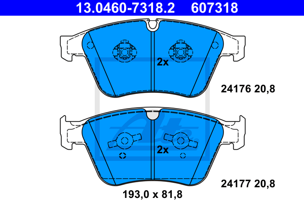 Set placute frana,frana disc 13.0460-7318.2 ATE