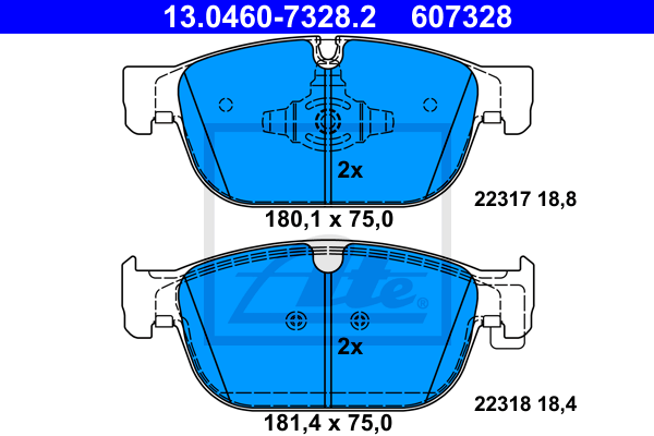 Set placute frana,frana disc 13.0460-7328.2 ATE