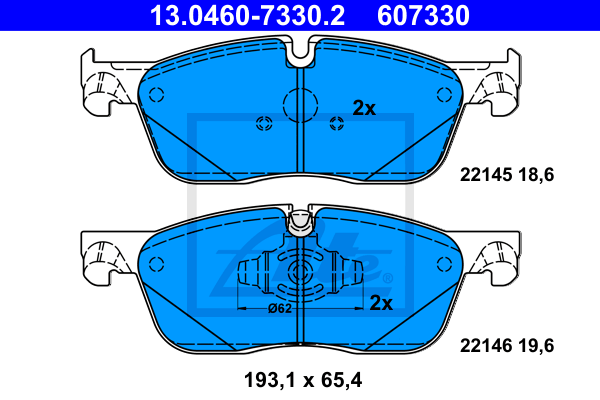 Set placute frana,frana disc 13.0460-7330.2 ATE