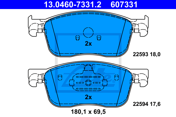 Set placute frana,frana disc 13.0460-7331.2 ATE