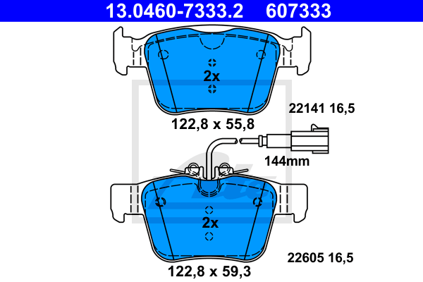 Set placute frana,frana disc 13.0460-7333.2 ATE