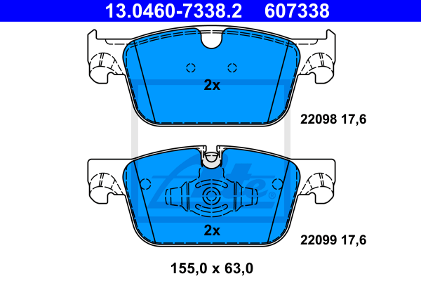 Set placute frana,frana disc 13.0460-7338.2 ATE