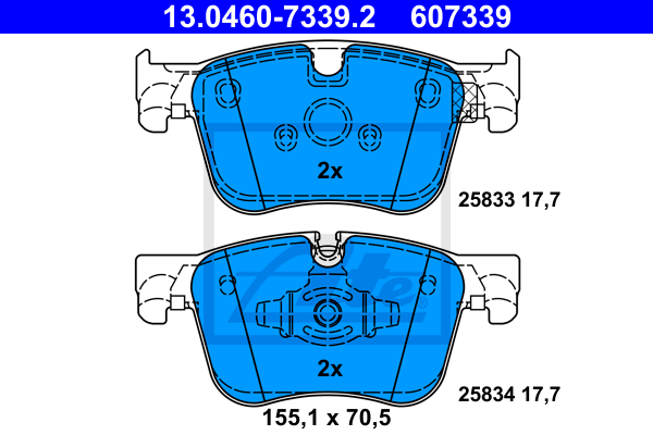 Set placute frana,frana disc 13.0460-7339.2 ATE