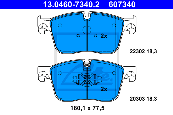 Set placute frana,frana disc 13.0460-7340.2 ATE