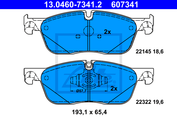 Set placute frana,frana disc 13.0460-7341.2 ATE