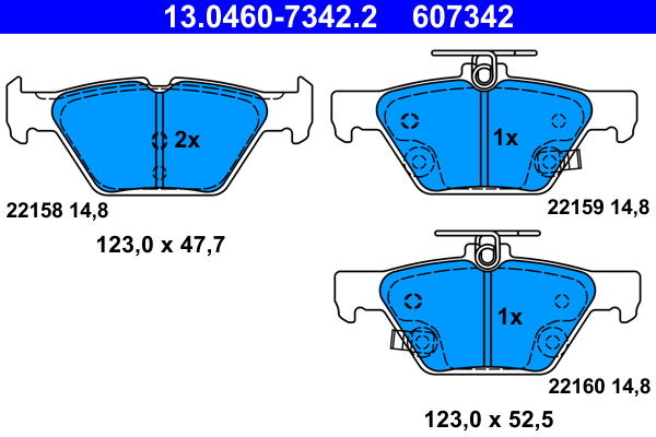 Set placute frana,frana disc 13.0460-7342.2 ATE