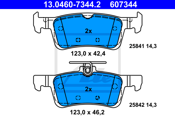 Set placute frana,frana disc 13.0460-7344.2 ATE